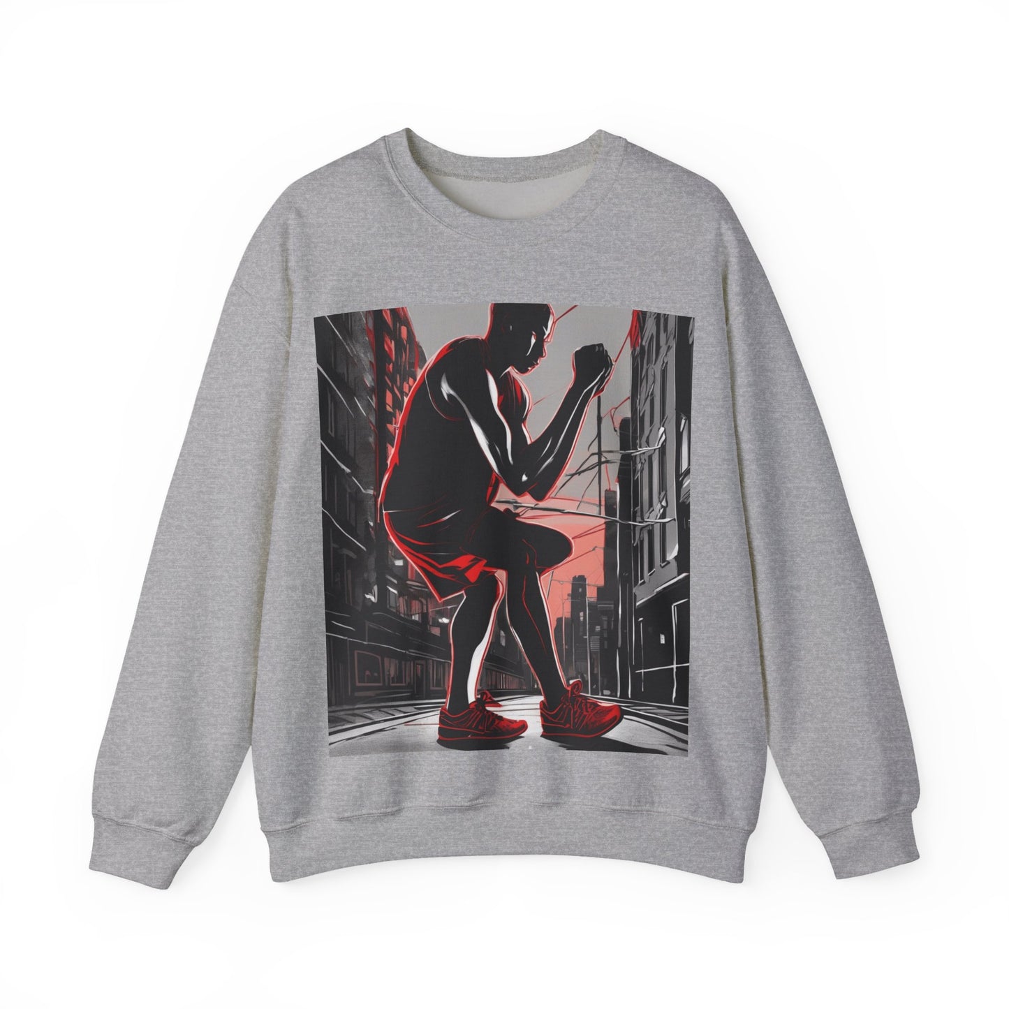 boostlete-am-crew-scene-runner-high-retro-0268 — Unisex Heavy Blend Crewneck Sweatshirt (Gildan)