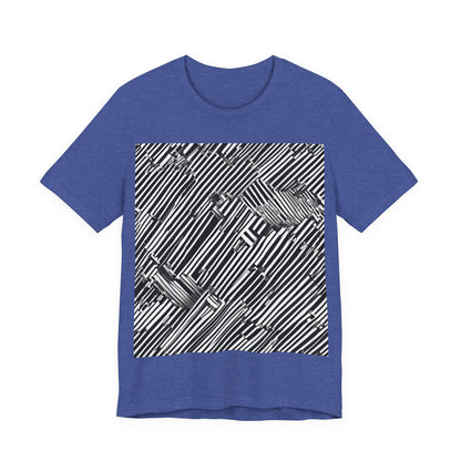 boostlete-mile-by-mile-pattern-barcode-monoline-0059 — Unisex Jersey Short Sleeve (B+C 3001)