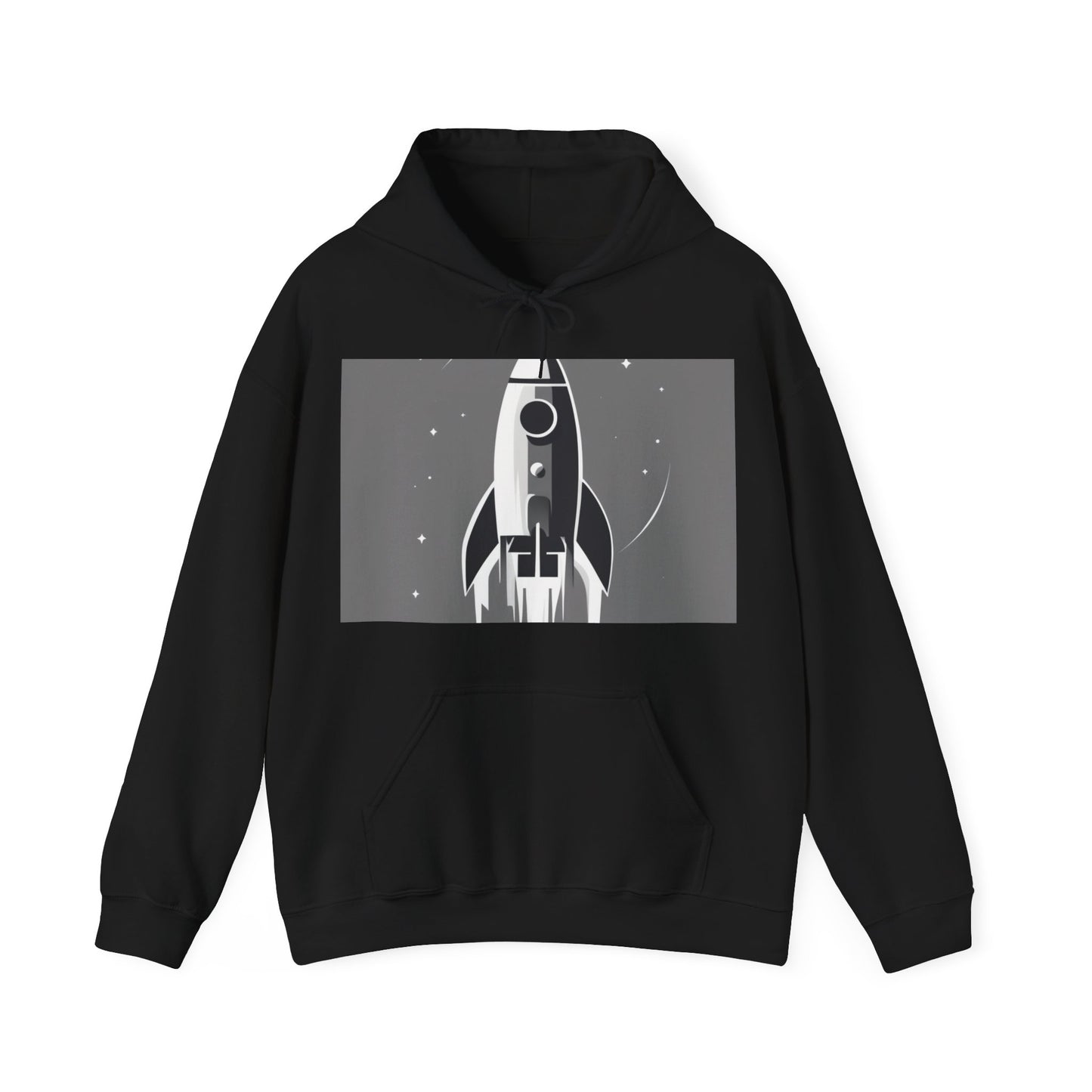 boostlete-field-day-icon-rocket-soft-monoline-1718 — Unisex Heavy Blend Hoodie (G18500)