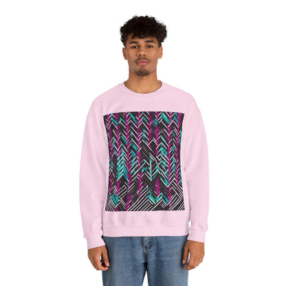boostlete-recovery-progress-pattern-chevron-retro-0243 — Unisex Heavy Blend Crewneck (G18000)