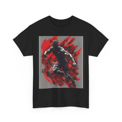 boostlete-field-day-scene-sprinter-glitch-badge-0284 — Unisex Heavy Cotton Tee (Gildan 5000)