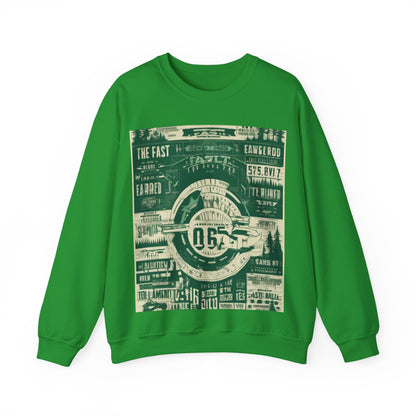 boostlete-mile-by-mile-type-fast-is-earned-big-blueprint-0041 — Unisex Heavy Blend Crewneck Sweatshirt (Gildan)