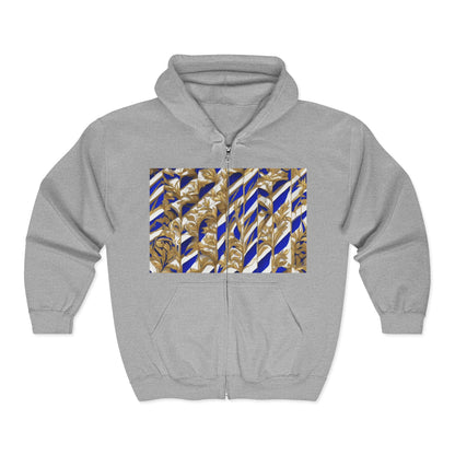 boostlete-iron-intent-pattern-stair-steps-engraved-0083 — Unisex Heavy Blend Full-Zip Hooded Sweatshirt