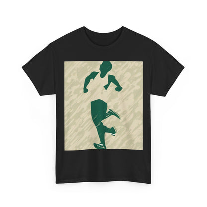 boostlete-am-crew-icon-runner-grainy-blueprint-0134 — Unisex Heavy Cotton Tee (Gildan 5000)