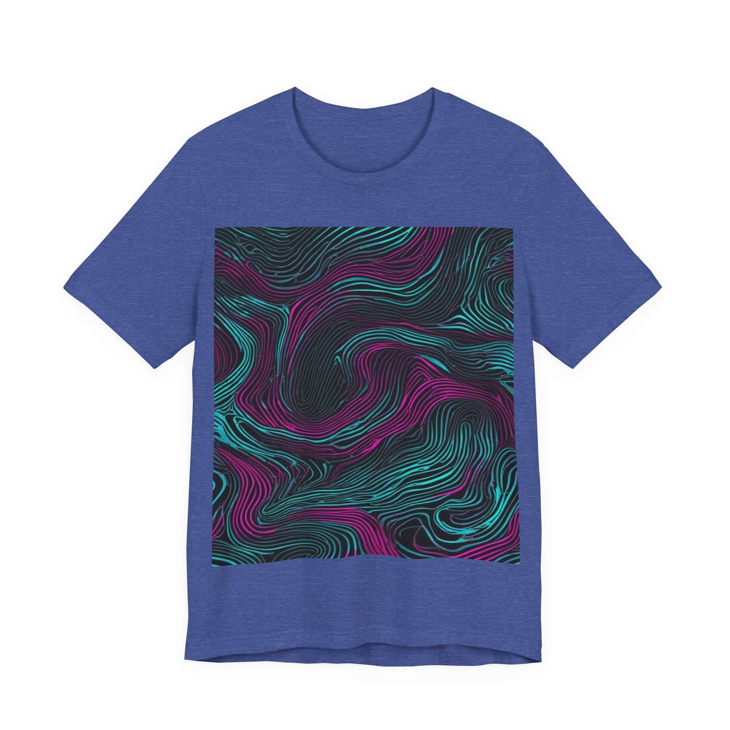 boostlete-am-crew-pattern-topographic-monoline-0075 — Unisex Jersey Short Sleeve (B+C 3001)