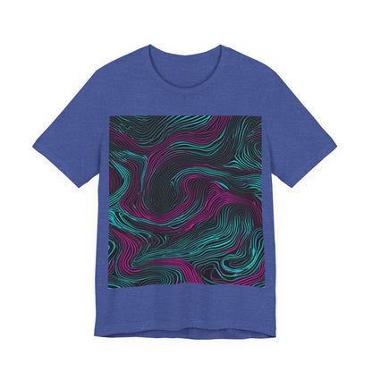 boostlete-am-crew-pattern-topographic-monoline-0075 — Unisex Jersey Short Sleeve (B+C 3001)