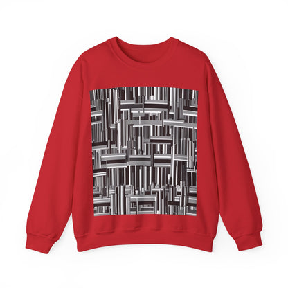 boostlete-recovery-progress-pattern-barcode-isometric-1023 — Unisex Heavy Blend Crewneck (G18000)