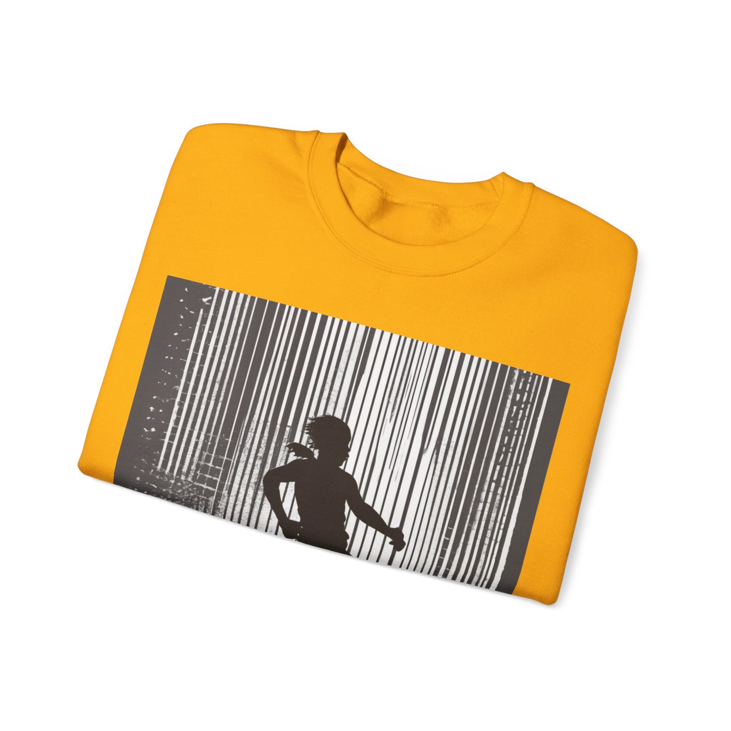 boostlete-am-crew-scene-hurdler-halftone-badge-0956 — Unisex Heavy Blend Crewneck (G18000)