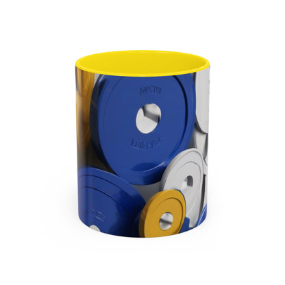 boostlete-field-day-icon-barbell-offset-geometric-0150 — Accent Mug 11oz/15oz