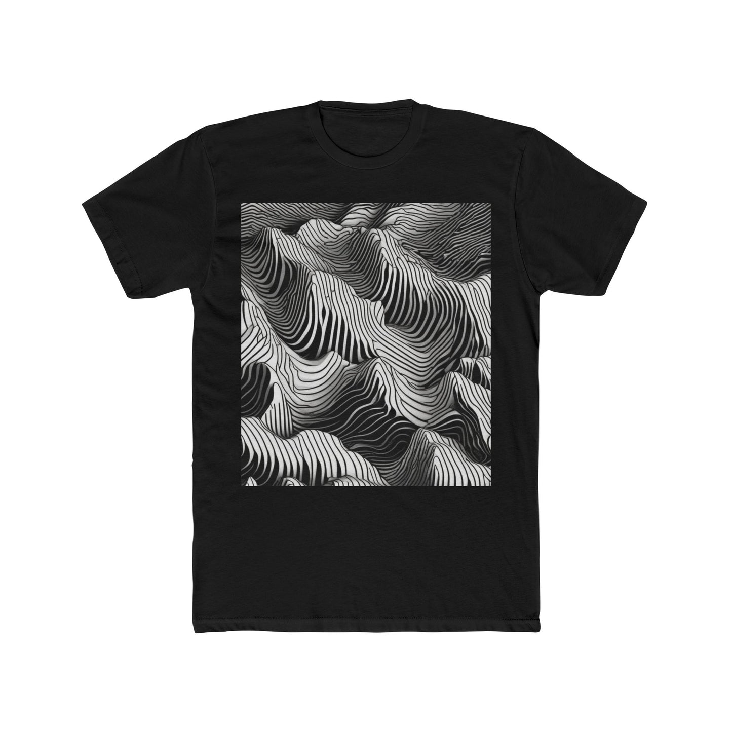 boostlete-field-day-pattern-topographic-isometric-0211 — Unisex Cotton Crew Tee (NL 3600)