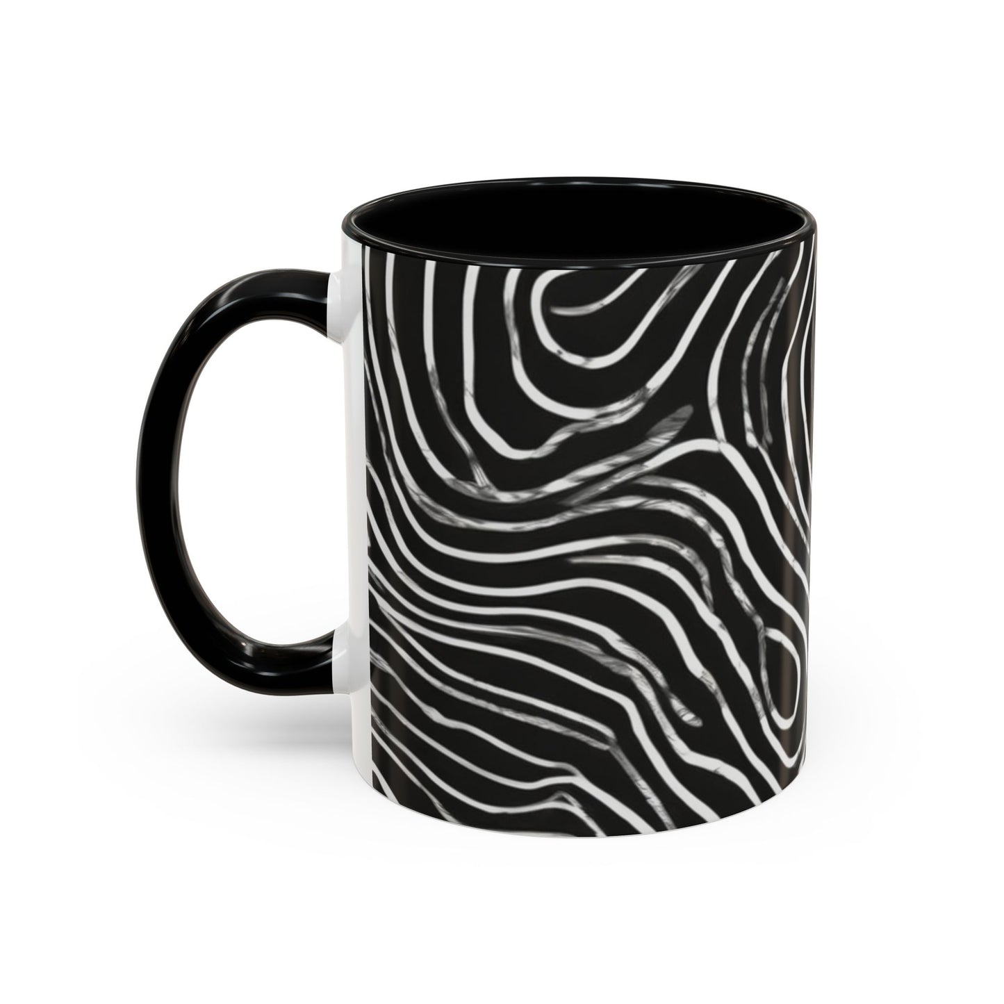 boostlete-field-day-pattern-topographic-badge-0307 — Accent Mug 11oz/15oz