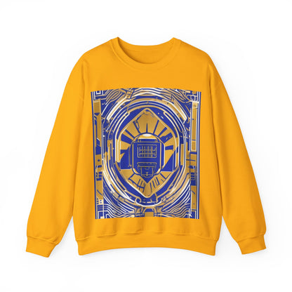 boostlete-mile-by-mile-icon-battery-motion-monoline-0002 — Unisex Heavy Blend Crewneck Sweatshirt (Gildan)