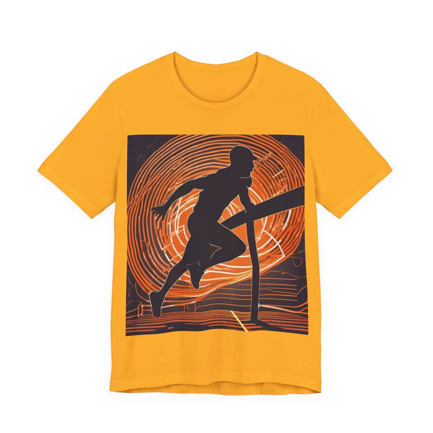 boostlete-iron-intent-scene-hurdler-neon-modern-0264 — Unisex Jersey Short Sleeve (B+C 3001)