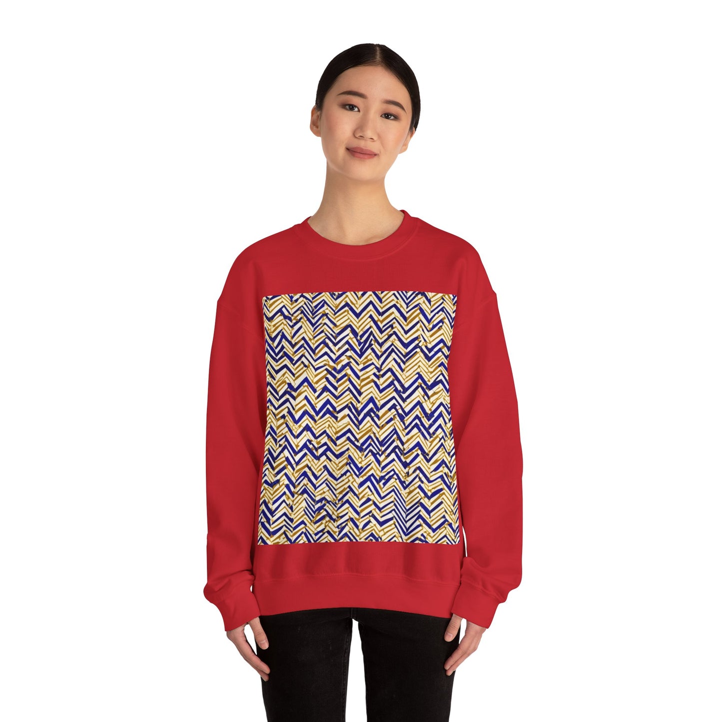 boostlete-boost-mode-pattern-ekg-line-art-0091 — Unisex Heavy Blend Crewneck Sweatshirt (Gildan)