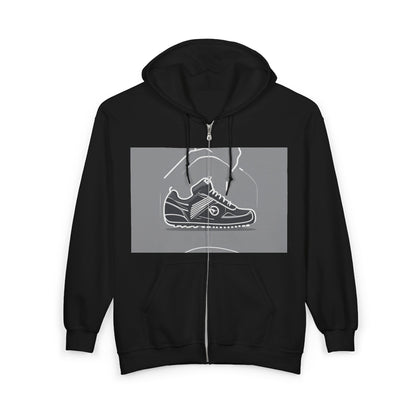 boostlete-boost-mode-icon-sneaker-offset-vector-0166 — Unisex Heavy Blend Full-Zip Hooded Sweatshirt