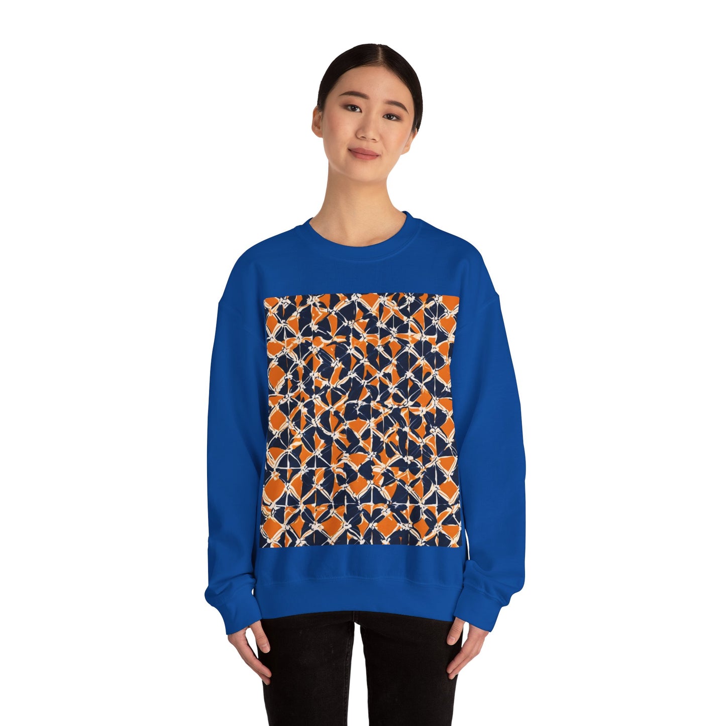 boostlete-headspace-pattern-plate-number-badge-0387 — Unisex Heavy Blend Crewneck (G18000)