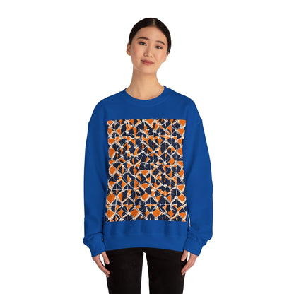 boostlete-headspace-pattern-plate-number-badge-0387 — Unisex Heavy Blend Crewneck (G18000)
