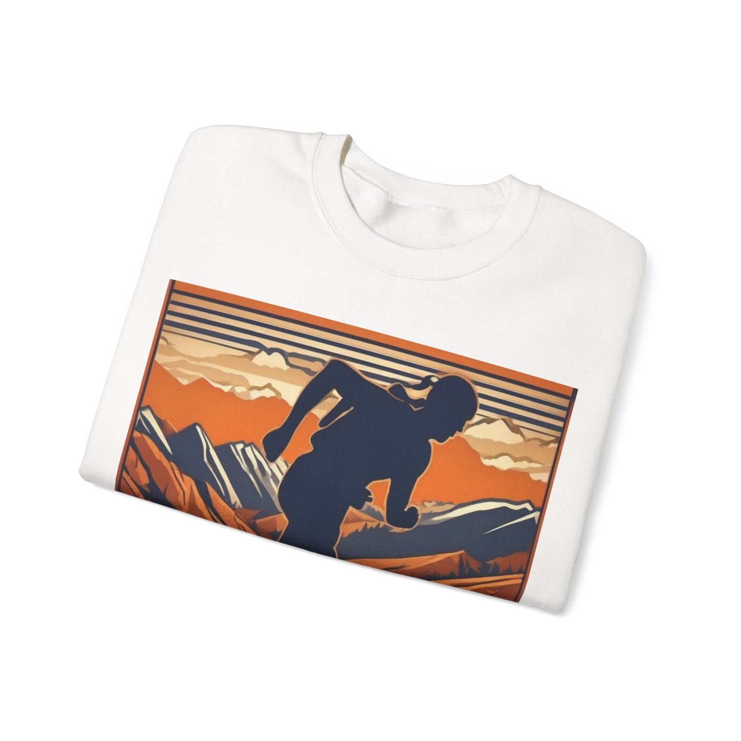 boostlete-iron-intent-scene-trail-3d-retro-0764 — Unisex Heavy Blend Crewneck (G18000)