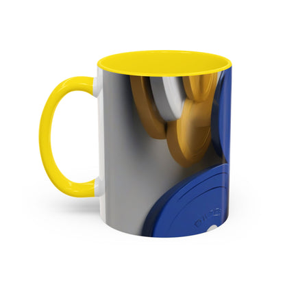 boostlete-field-day-icon-barbell-offset-geometric-0150 — Accent Mug 11oz/15oz