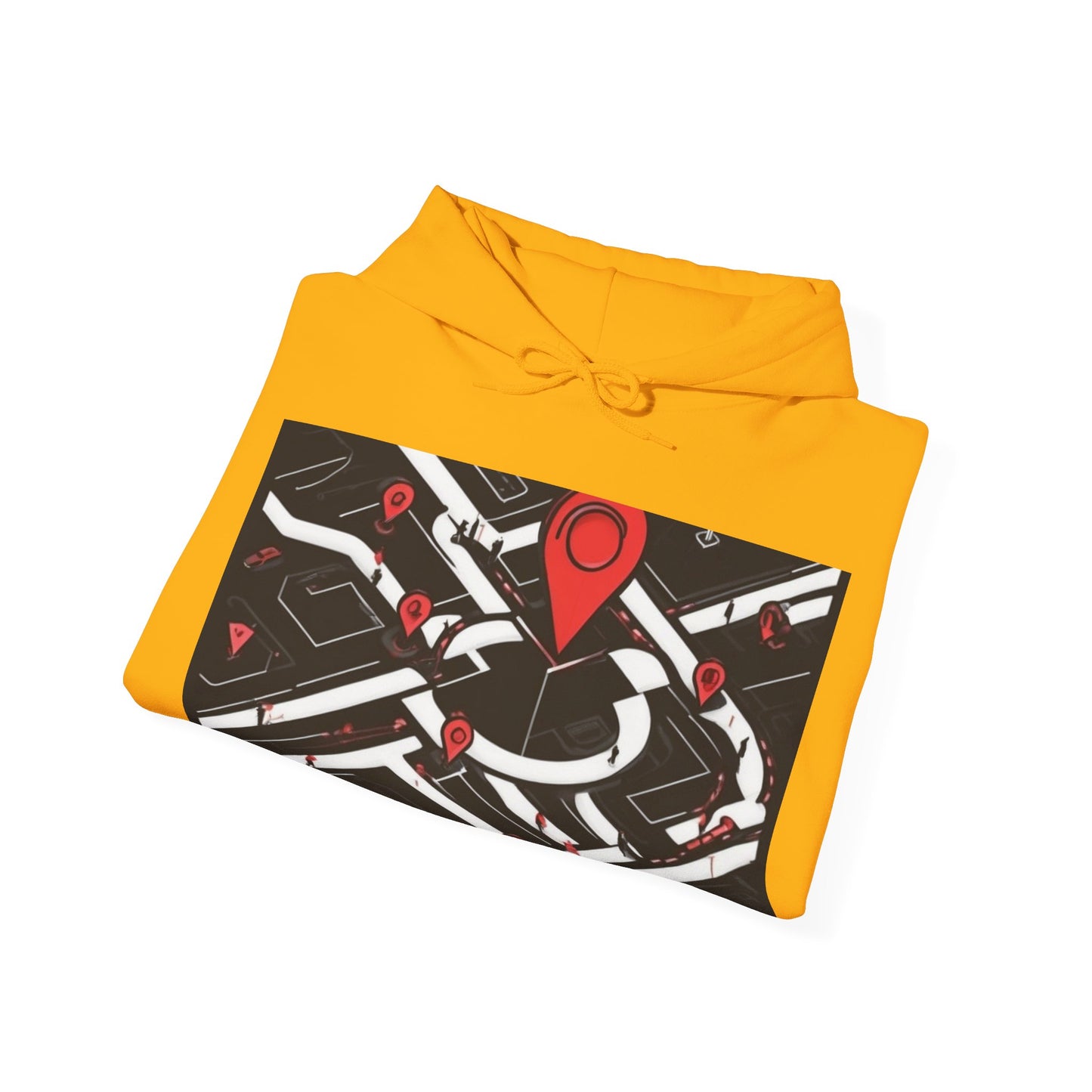 boostlete-am-crew-icon-map-matte-isometric-0094 — Unisex Heavy Blend Hooded Sweatshirt (Gildan)