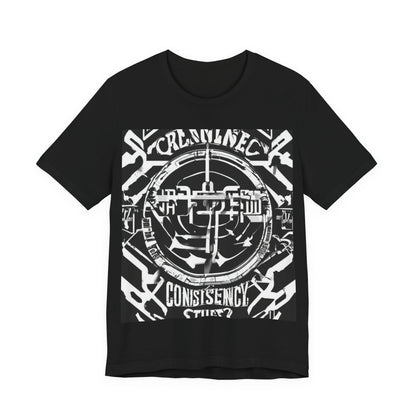 boostlete-am-crew-type-consistency-is-the-flex-centered-industrial-0137 — Unisex Jersey Short Sleeve (B+C 3001)