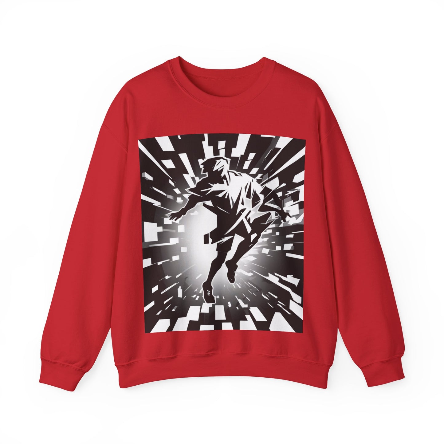 boostlete-am-crew-scene-sprinter-high-modern-0312 — Unisex Heavy Blend Crewneck Sweatshirt (Gildan)