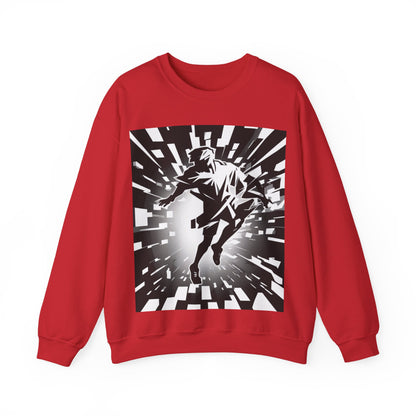 boostlete-am-crew-scene-sprinter-high-modern-0312 — Unisex Heavy Blend Crewneck Sweatshirt (Gildan)