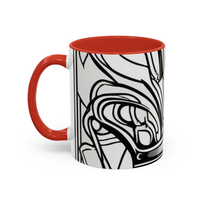 boostlete-boost-mode-icon-crown-offset-line-art-0190 — Accent Mug 11oz/15oz