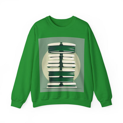 boostlete-recovery-progress-icon-barbell-glitch-vector-1746 — Unisex Heavy Blend Crewneck (G18000)