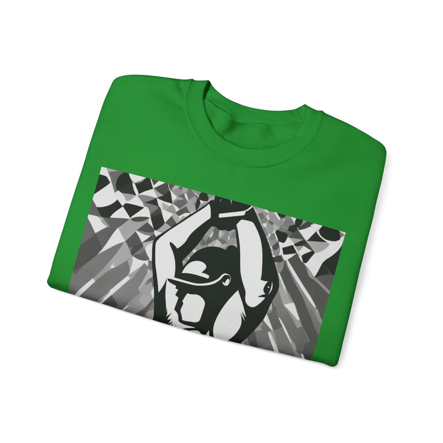 boostlete-iron-intent-scene-kettlebell-grainy-modern-0276 — Unisex Heavy Blend Crewneck Sweatshirt (Gildan)