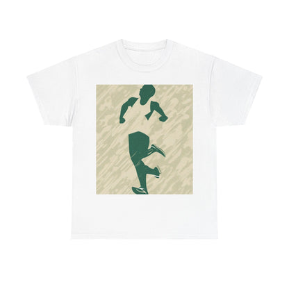 boostlete-am-crew-icon-runner-grainy-blueprint-0134 — Unisex Heavy Cotton Tee (Gildan 5000)