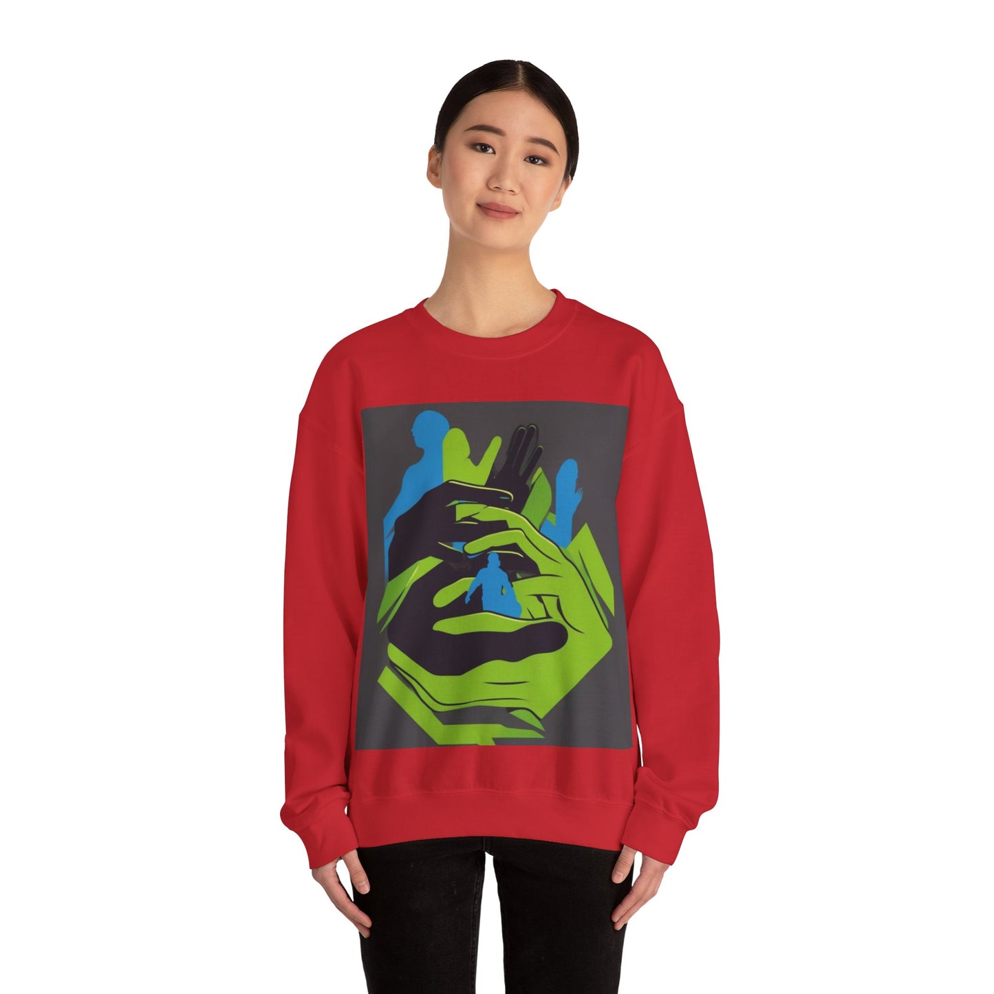 boostlete-mile-by-mile-scene-athlete-offset-modern-0824 — Unisex Heavy Blend Crewneck (G18000)