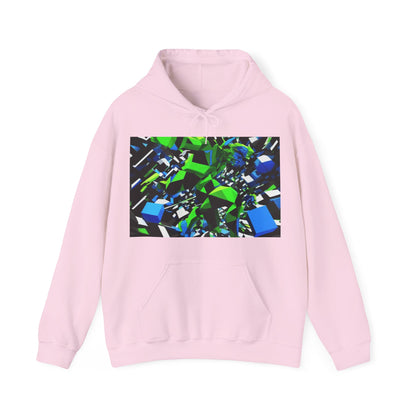 boostlete-pr-season-scene-sprinter-3d-geometric-0896 — Unisex Heavy Blend Hoodie (G18500)