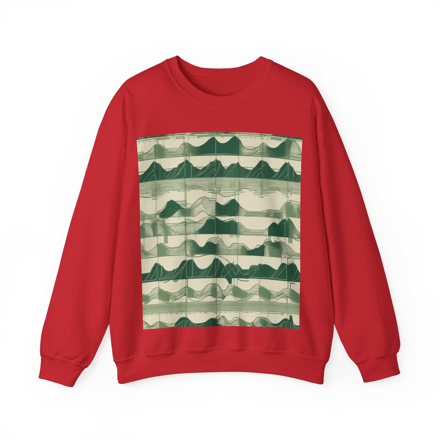 boostlete-mile-by-mile-pattern-audio-blueprint-0971 — Unisex Heavy Blend Crewneck (G18000)