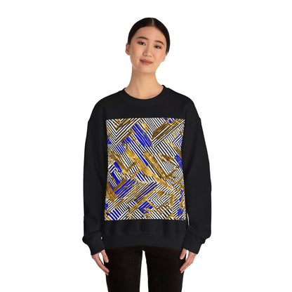 boostlete-boost-mode-pattern-diagonal-monoline-0015 — Unisex Heavy Blend Crewneck Sweatshirt (Gildan)