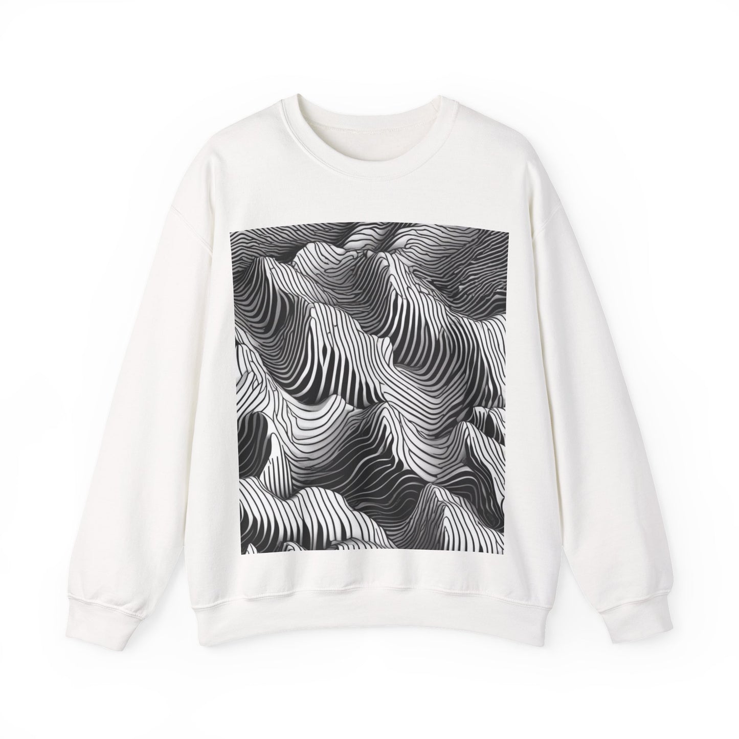 boostlete-field-day-pattern-topographic-isometric-0211 — Unisex Heavy Blend Crewneck Sweatshirt (Gildan)