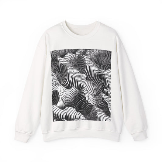 boostlete-field-day-pattern-topographic-isometric-0211 — Unisex Heavy Blend Crewneck Sweatshirt (Gildan)