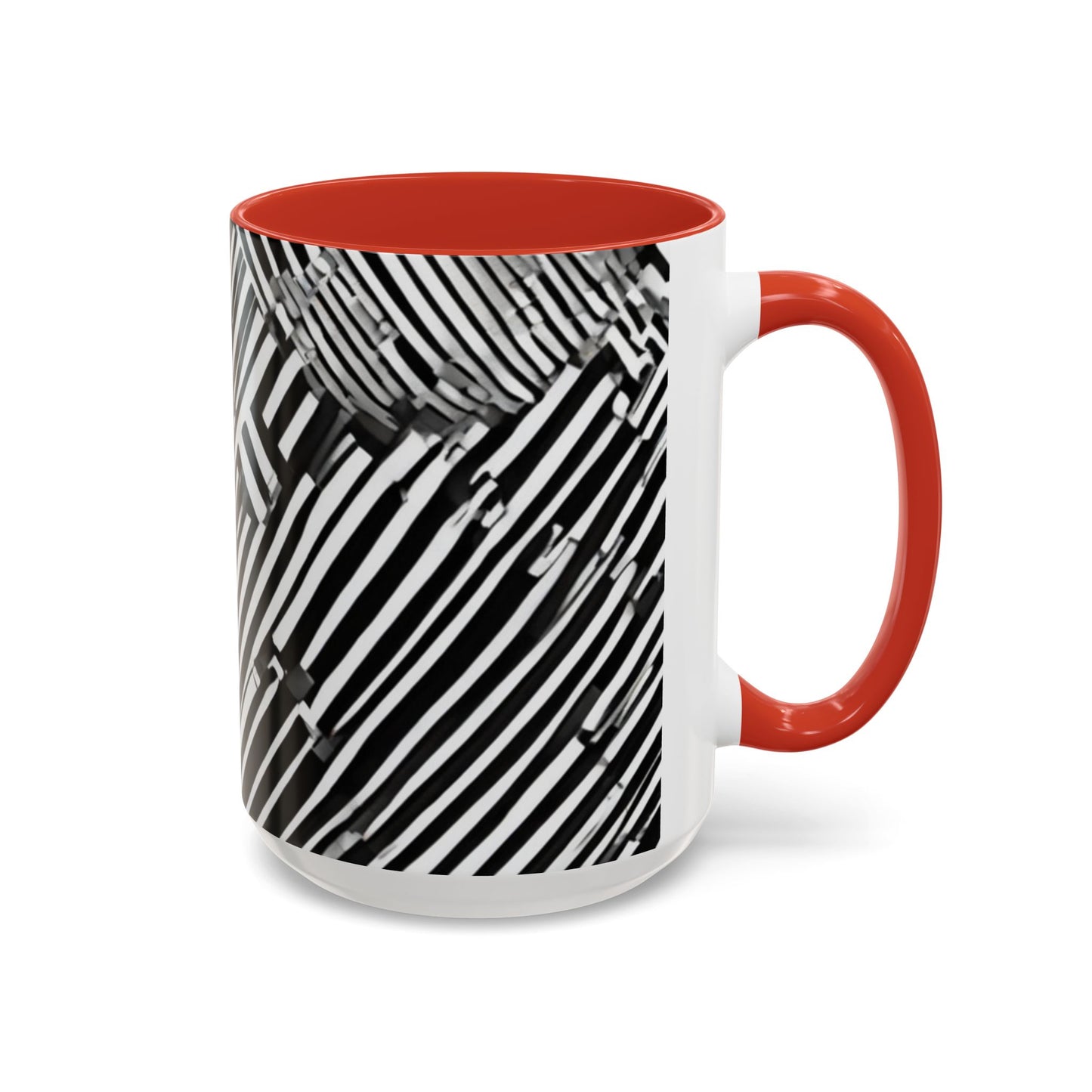 boostlete-mile-by-mile-pattern-barcode-monoline-0059 — Accent Mug 11oz/15oz