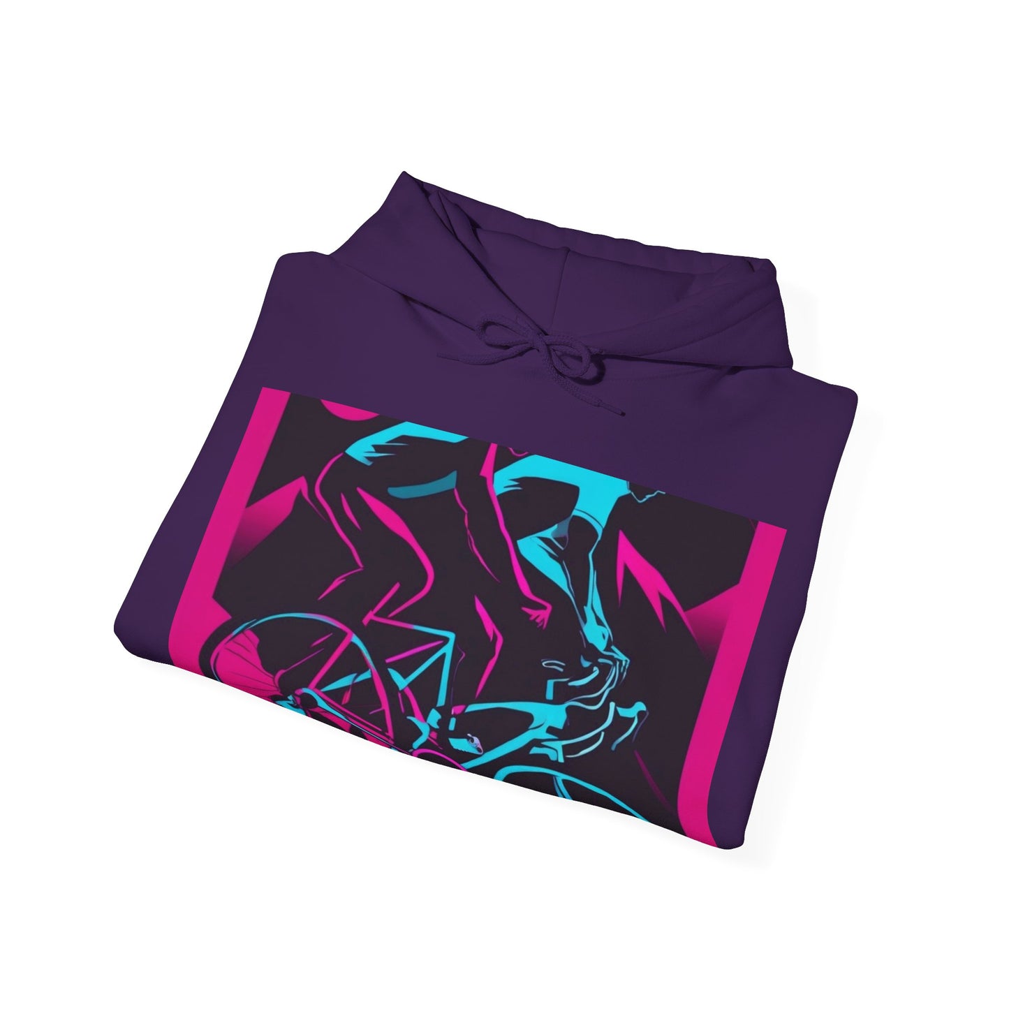boostlete-rise-grind-scene-cyclist-outline-vector-0868 — Unisex Heavy Blend Hoodie (G18500)