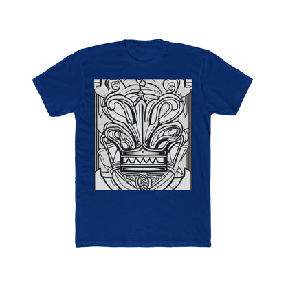 boostlete-boost-mode-icon-crown-offset-line-art-0190 — Unisex Cotton Crew Tee (NL 3600)