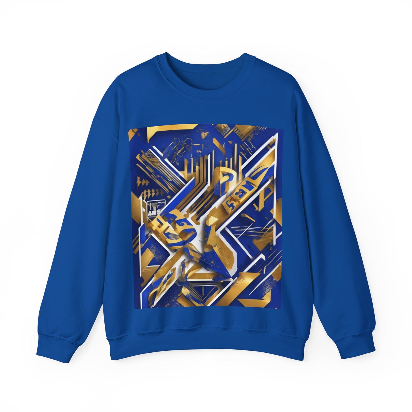 boostlete-am-crew-type-progress-beats-perfect-diagonal-modern-0209 — Unisex Heavy Blend Crewneck Sweatshirt (Gildan)