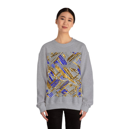boostlete-boost-mode-pattern-diagonal-monoline-0015 — Unisex Heavy Blend Crewneck Sweatshirt (Gildan)