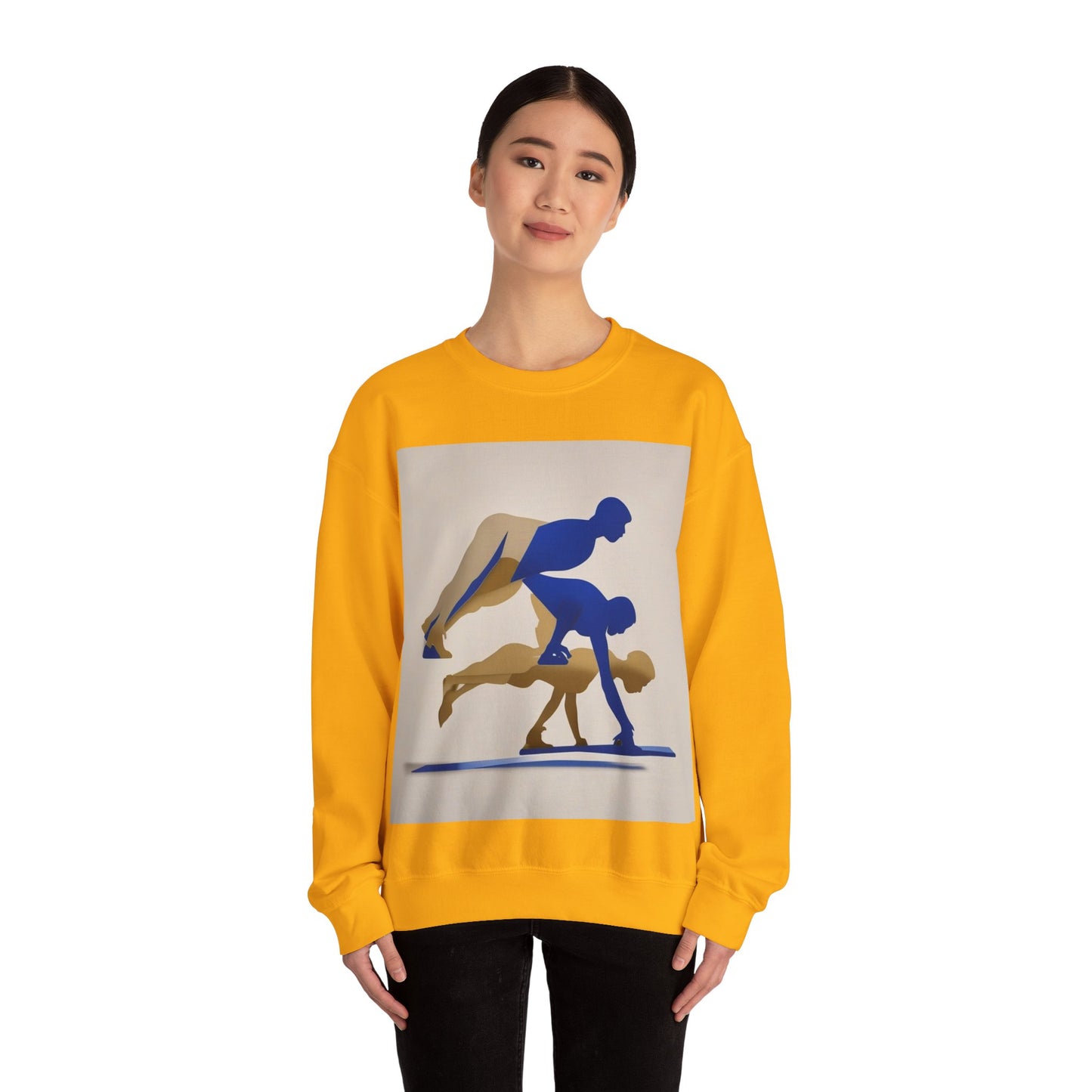 boostlete-mile-by-mile-scene-push-up-duotone-paper-0040 — Unisex Heavy Blend Crewneck Sweatshirt (Gildan)