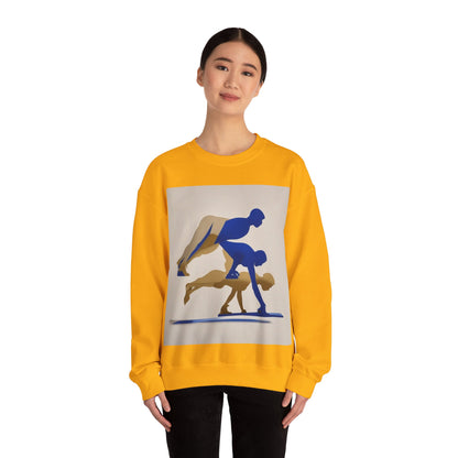 boostlete-mile-by-mile-scene-push-up-duotone-paper-0040 — Unisex Heavy Blend Crewneck Sweatshirt (Gildan)