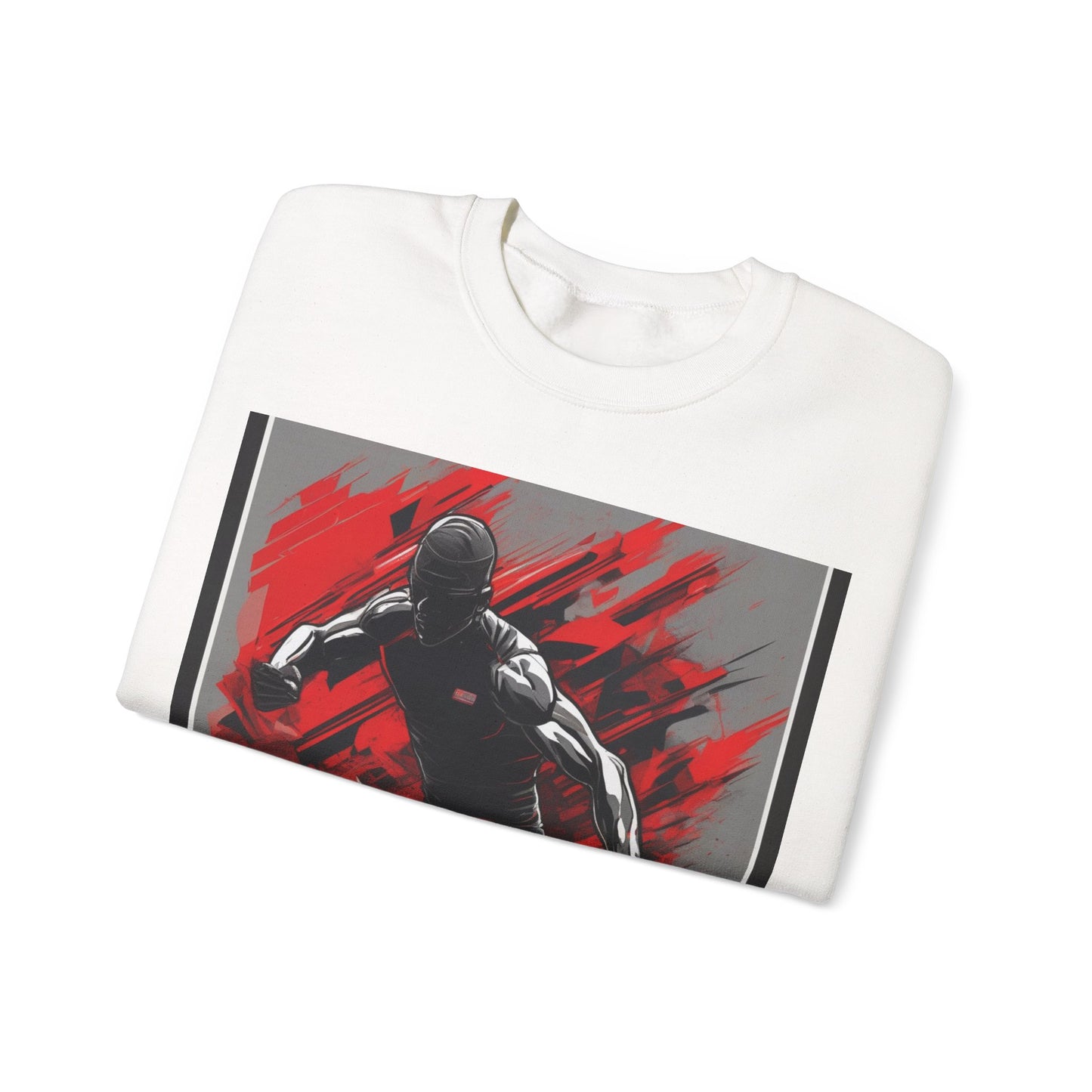 boostlete-field-day-scene-sprinter-glitch-badge-0284 — Unisex Heavy Blend Crewneck Sweatshirt (Gildan)