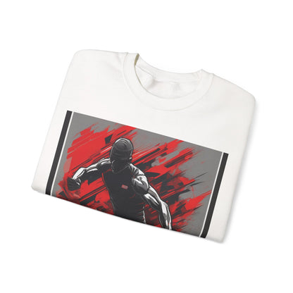 boostlete-field-day-scene-sprinter-glitch-badge-0284 — Unisex Heavy Blend Crewneck Sweatshirt (Gildan)