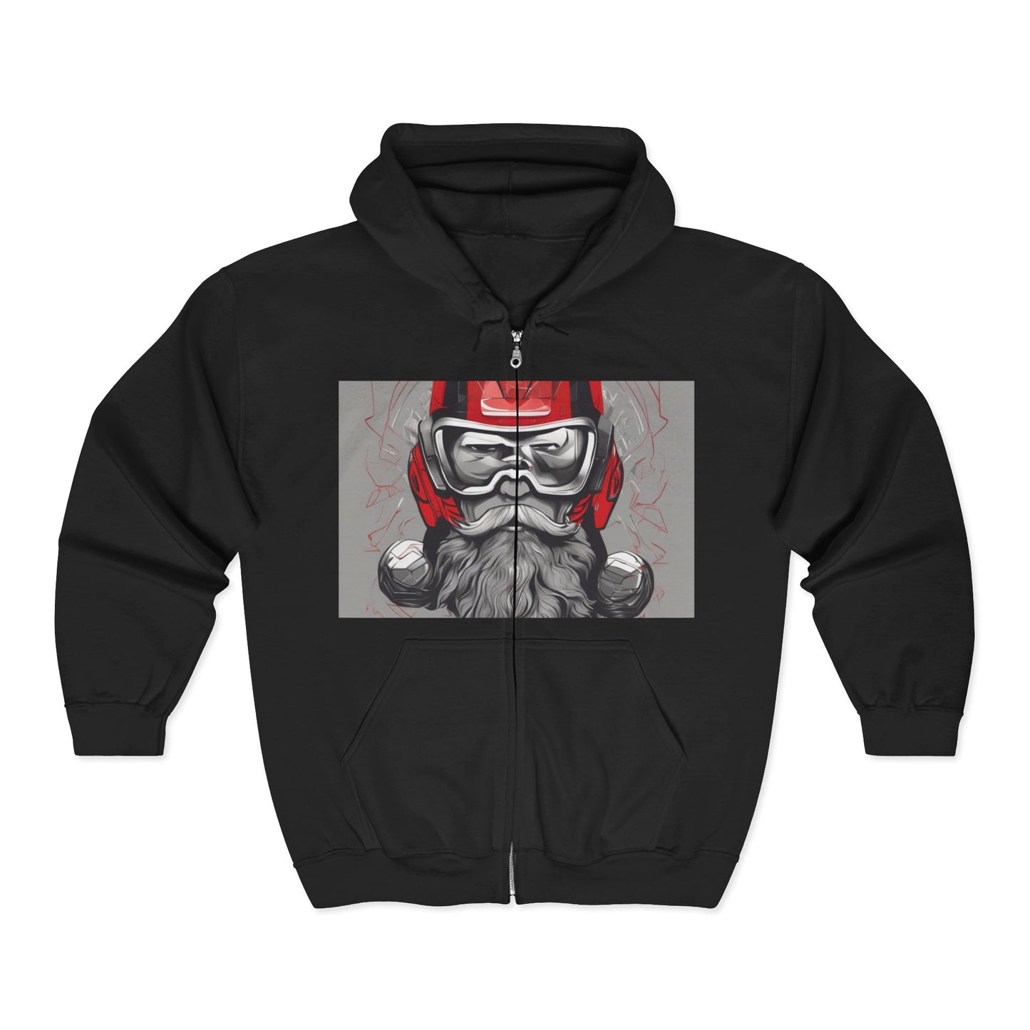 boostlete-pr-season-type-calm-is-a-superpower-outline-over-solid-isometric-0413 — Unisex Heavy Blend Full-Zip Hooded Sweatshirt