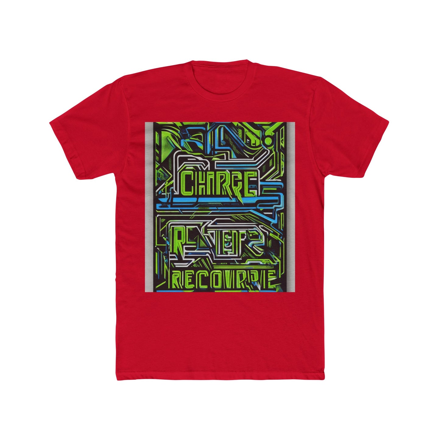 boostlete-pr-season-type-charge-train-recover-outline-over-solid-geometric-0129 — Unisex Cotton Crew Tee (NL 3600)