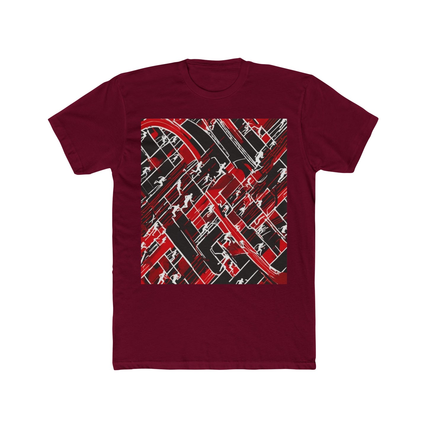 boostlete-pr-season-scene-marathoner-outline-modern-0124 — Unisex Cotton Crew Tee (NL 3600)