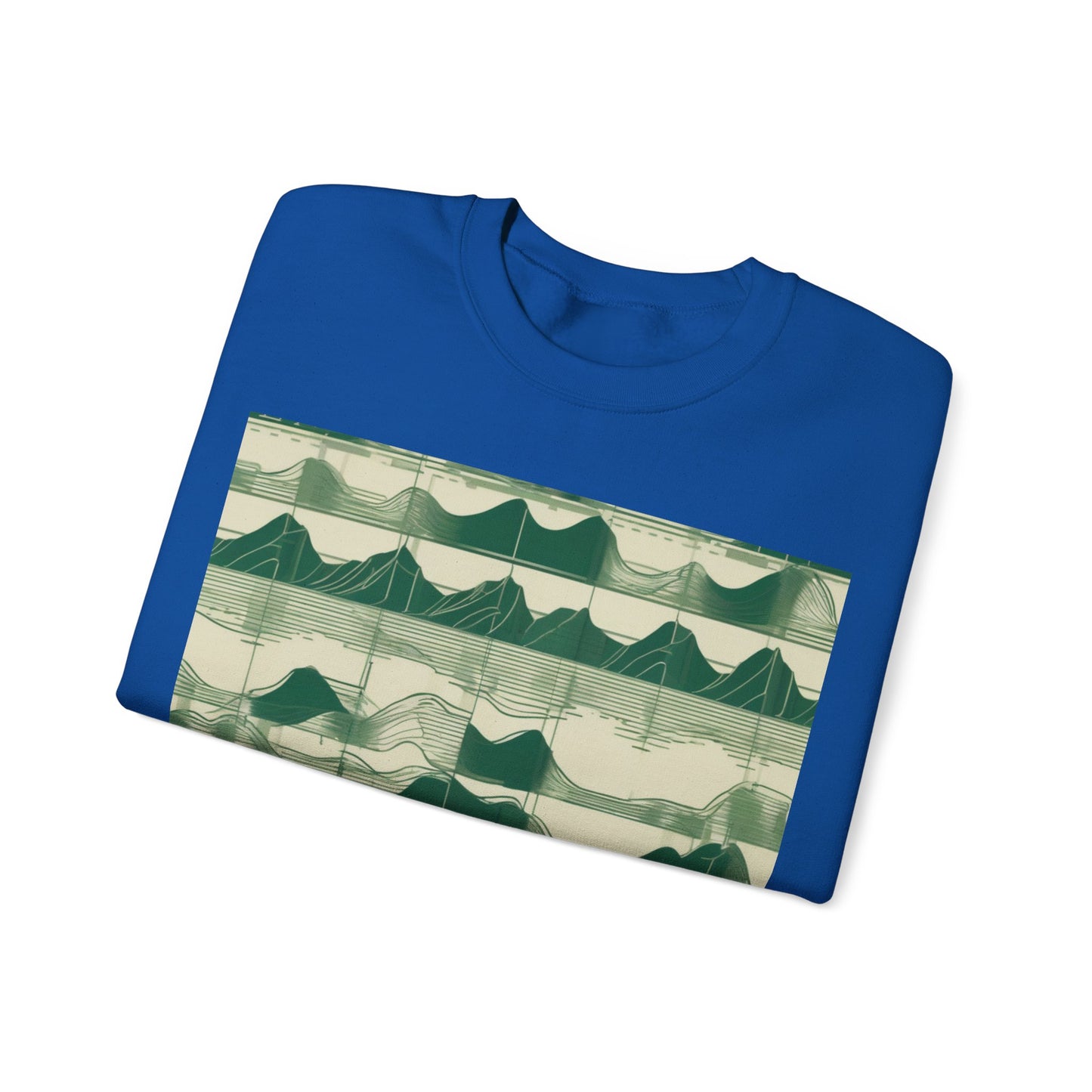 boostlete-mile-by-mile-pattern-audio-blueprint-0971 — Unisex Heavy Blend Crewneck (G18000)